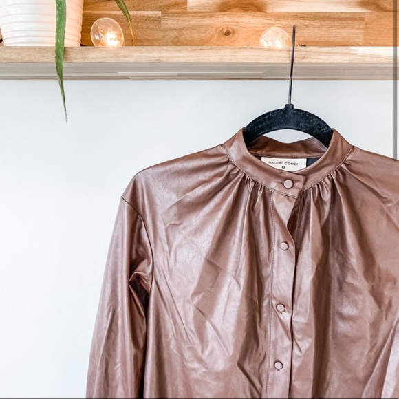 Rachel Comey X Target Long Sleeve Faux Leather Button-Down Dress - Picture 5 of 7